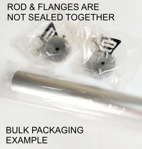 36 Inch Satin Brass Round 1 5/16 Rod Kit