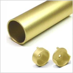 36 Inch Satin Brass Round 1 5/16 Rod Kit