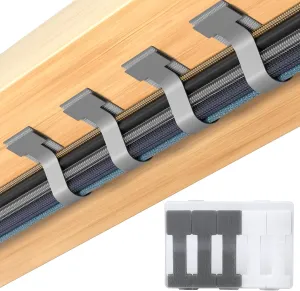 50Pcs Hook and Loop Cable Ties, Enhanced Self-Adhesive Cord Straps Organizers, Under Desk Cable Management Clips, Wire Organizers for Office, Household & Home Essentials
