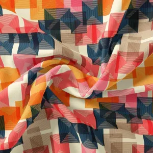 Abstract Squares Digital Printed Fabric