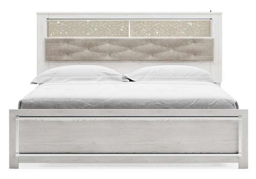 Altyra White King Bookcase Bed