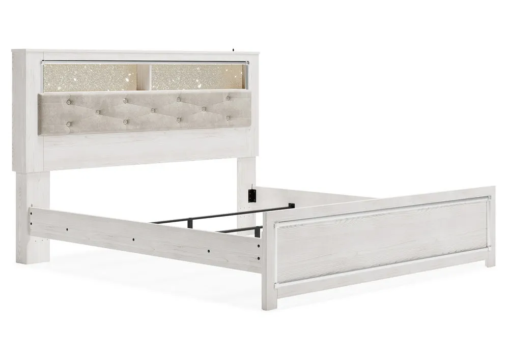 Altyra White King Bookcase Bed