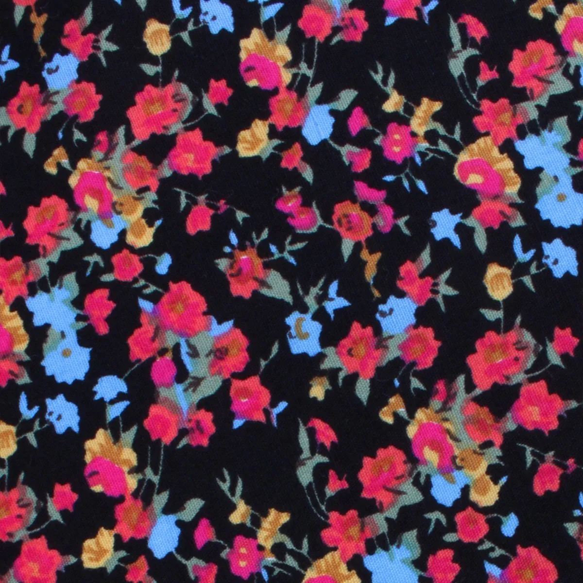 Amaryllis Black Liberty Floral Necktie