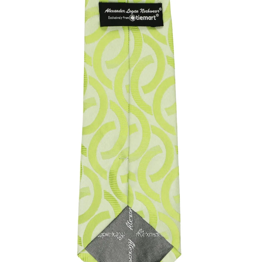 Apple Green Kay Link Pattern Necktie