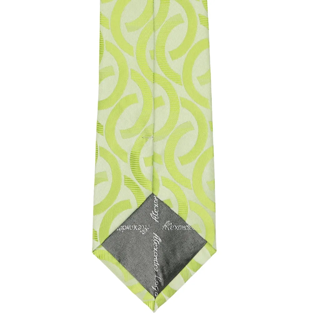 Apple Green Kay Link Pattern Necktie
