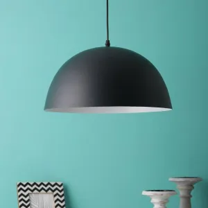 Black & White Metal Hanging Light GOLA-15-INCH-P5-BK-WH