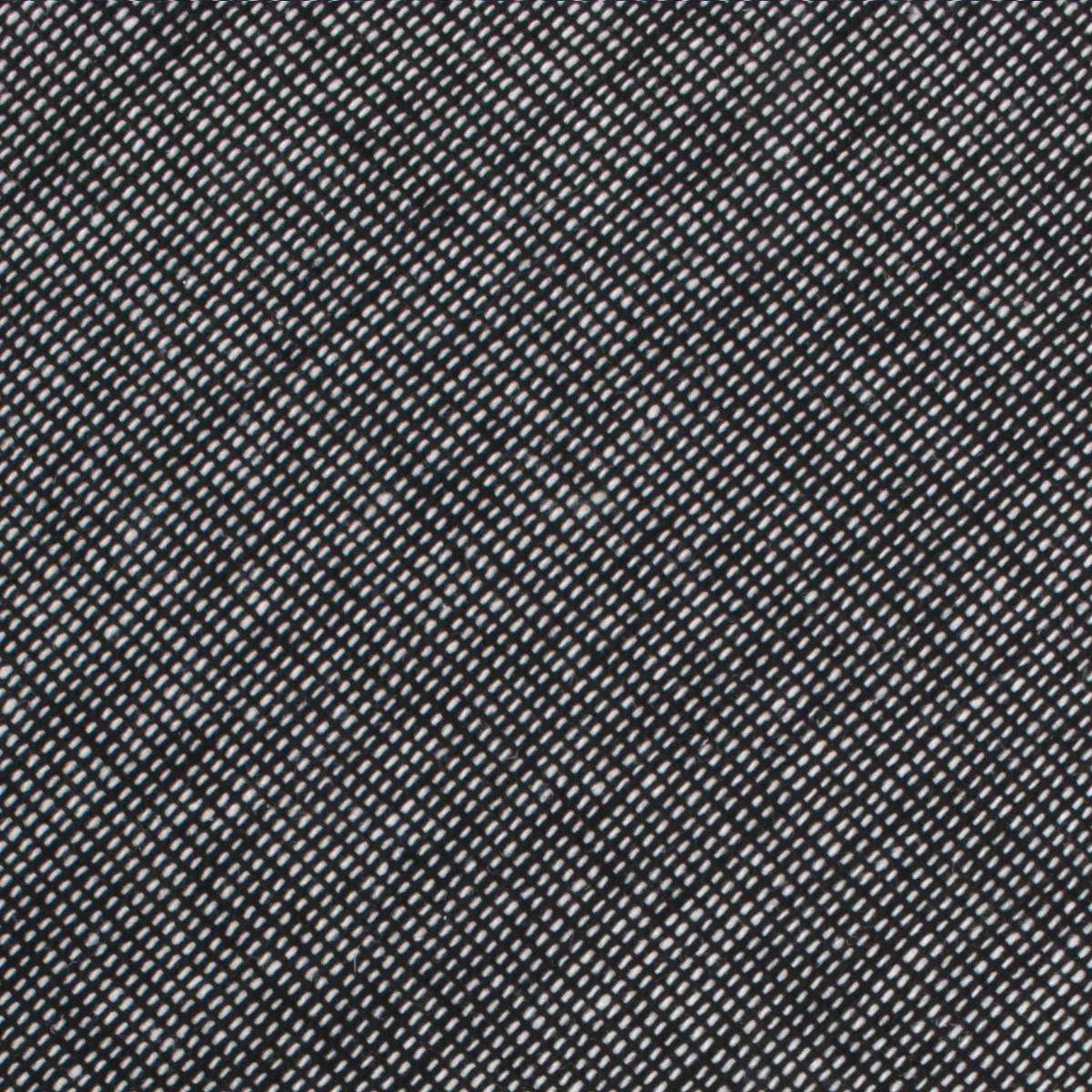 Black Needle Stitch Linen Skinny Tie
