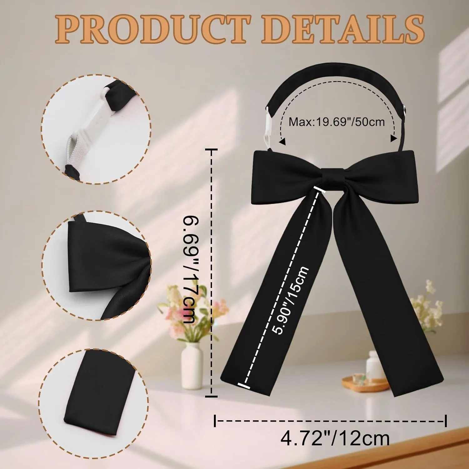 Bow Tie for Women Girls Pre-tied Colonel Bowtie Satin Ribbon Western Tie for Wedding School Party Uniform Accessory