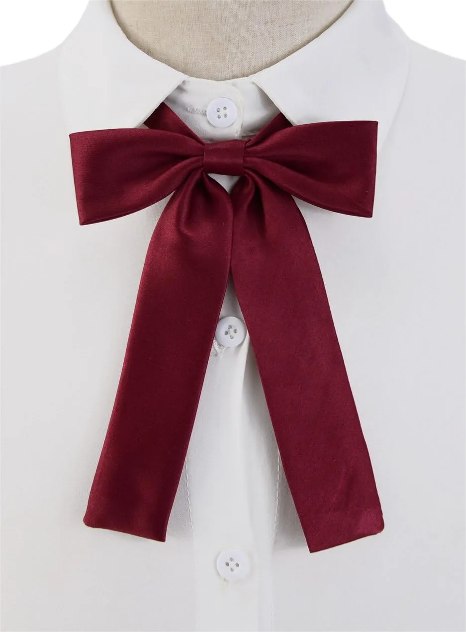 Bow Tie For Women, Satin Elegant Bowtie for Dresses & Graduation & School Uniform & Weddings UY-WBT-8