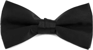 Boy's Poly Satin Banded Clip On Bow Ties