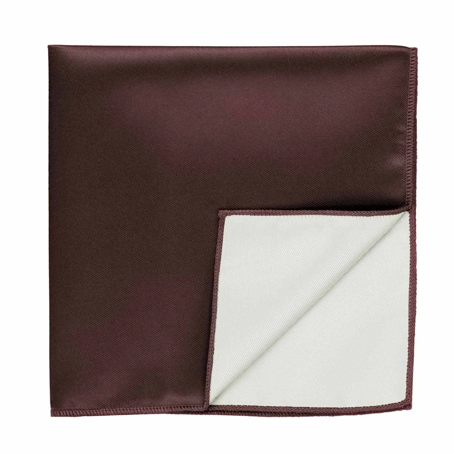 Brown Solid Color Pocket Square