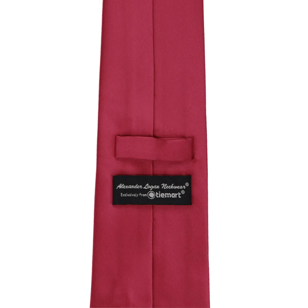 Crimson Red Solid Color Necktie