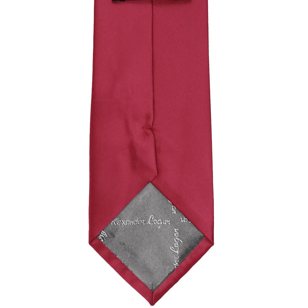 Crimson Red Solid Color Necktie