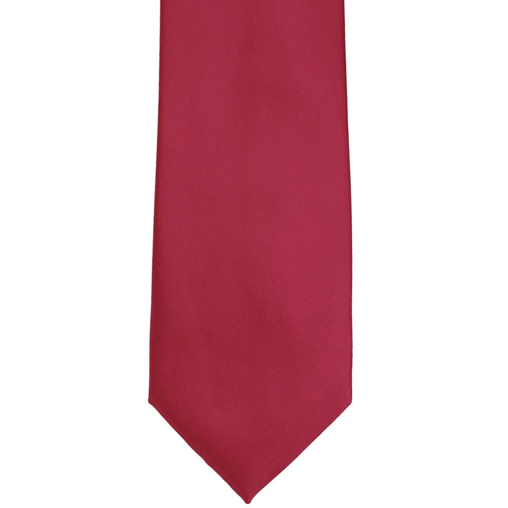 Crimson Red Solid Color Necktie