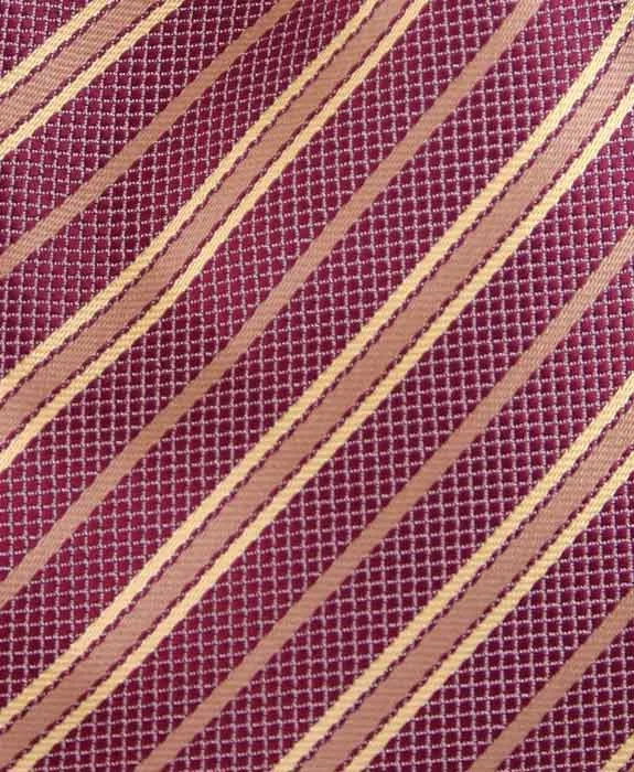 Dusty Red & Gold 4" Wide Striped Tie