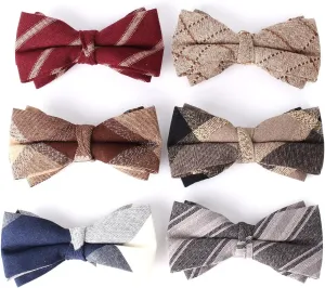 Gemay G.M Adjustable Pre-tied bow ties for Men Boys 6 PACKS Bowtie Set Wedding Gifts
