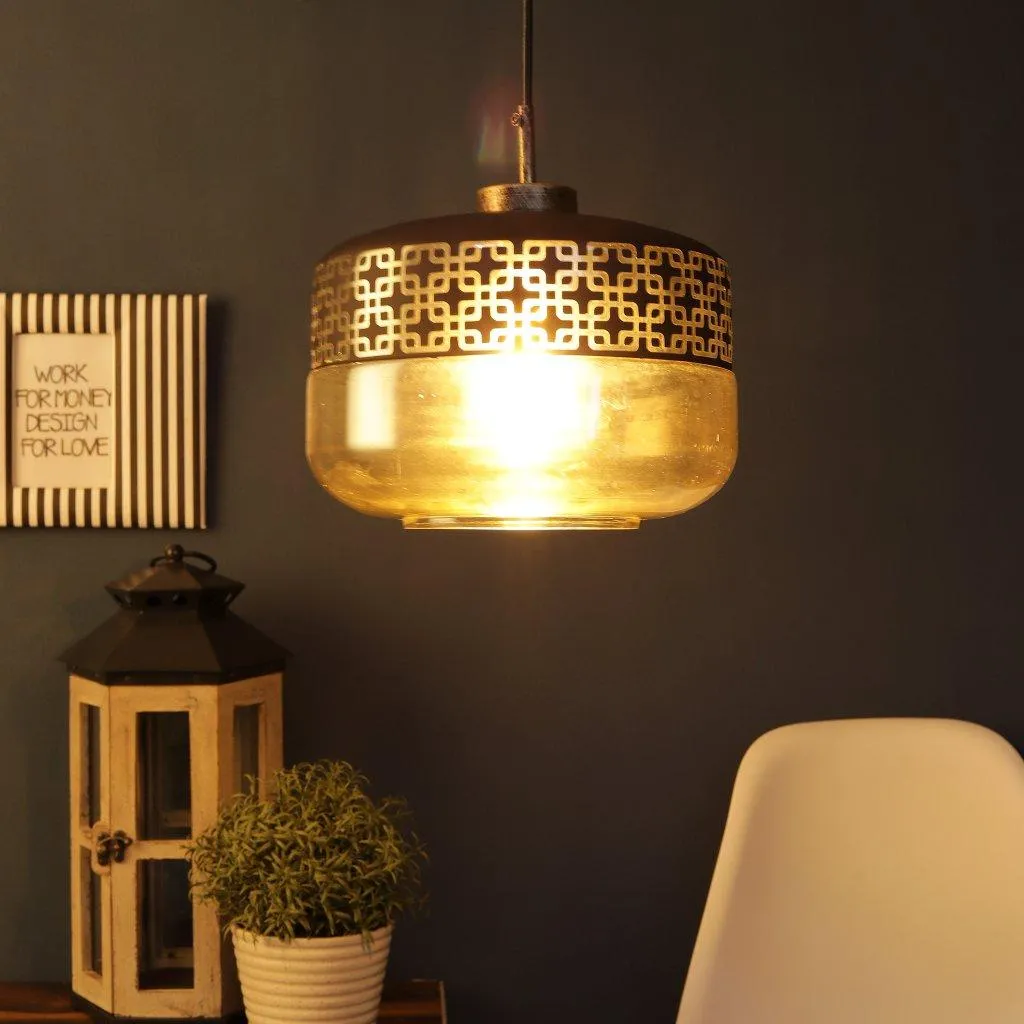 GOLD BLACK Honey Single Hanging Light GH-5001-HBP
