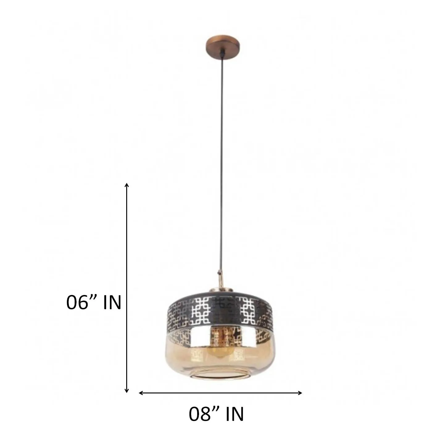 GOLD BLACK Honey Single Hanging Light GH-5001-HBP