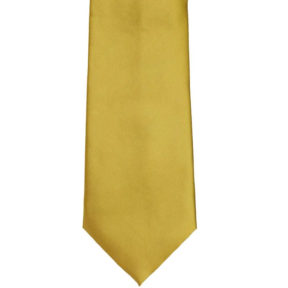 Gold Solid Color Necktie