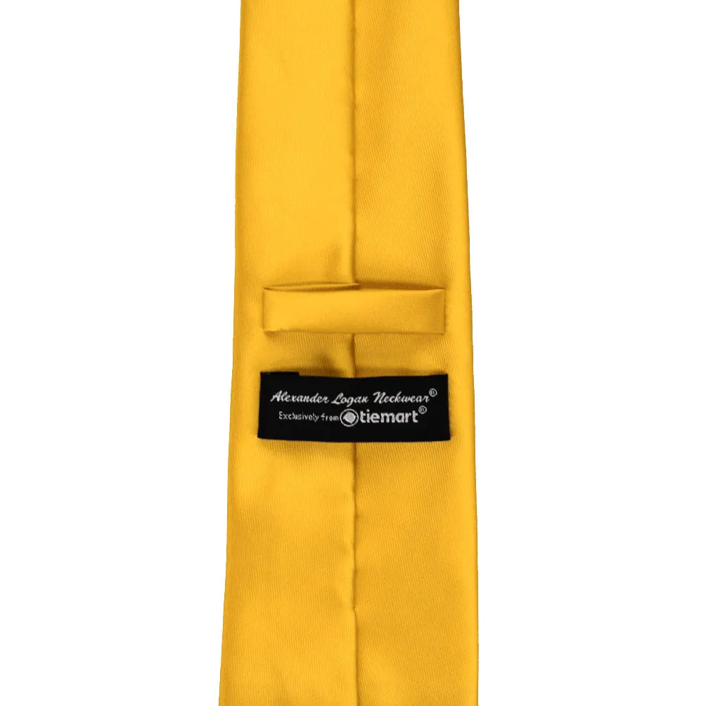 Golden Yellow Solid Color Necktie