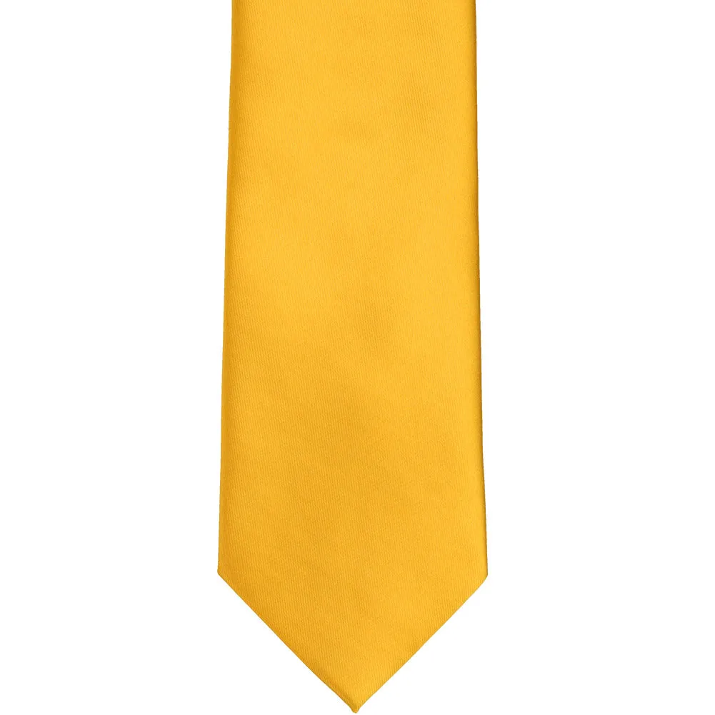 Golden Yellow Solid Color Necktie