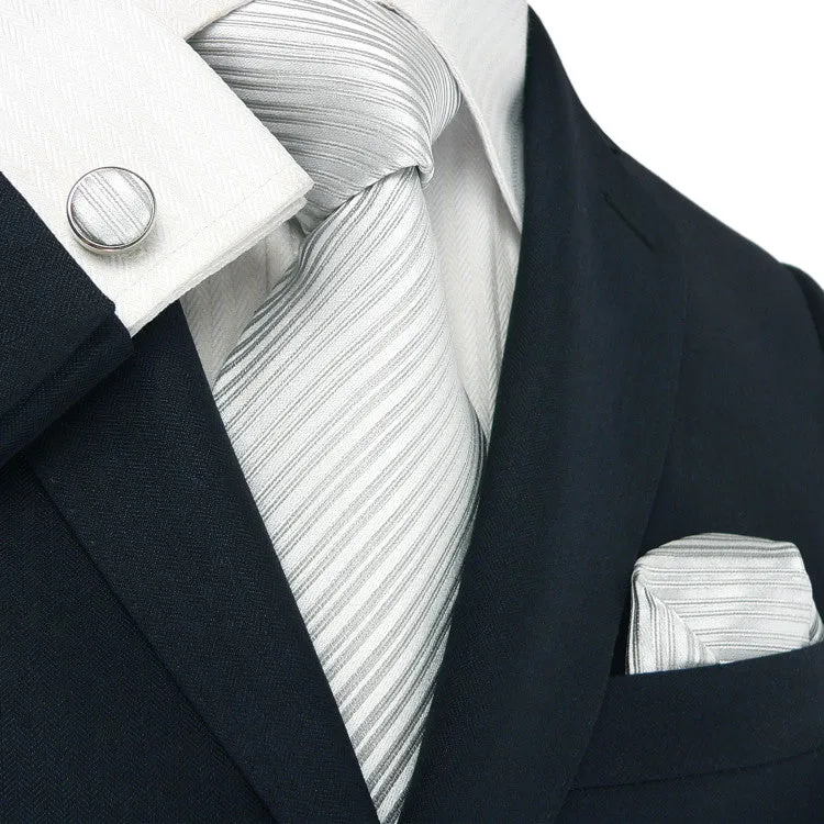 Gray Wedding Tie Set JPM1823C