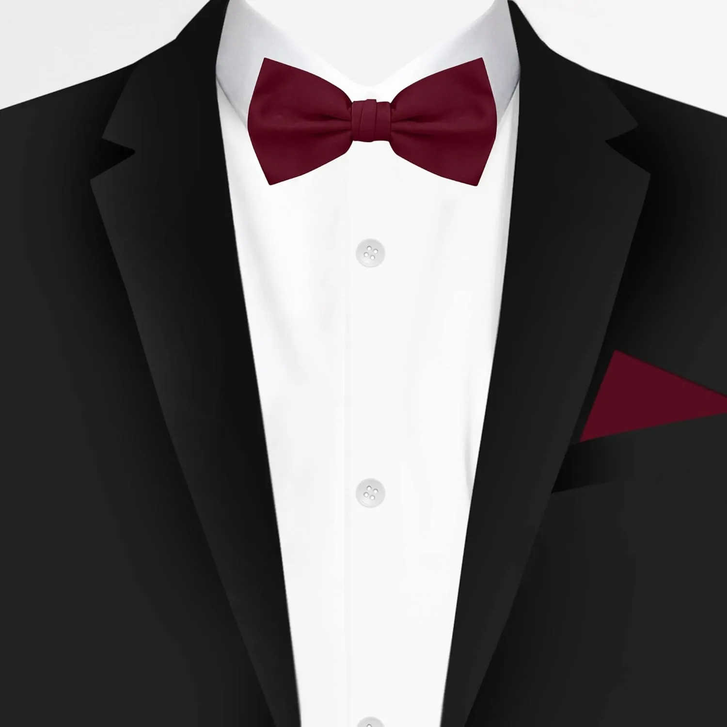 Jacob Alexander Men's Pretied Banded Adjustable Solid Color Bowtie