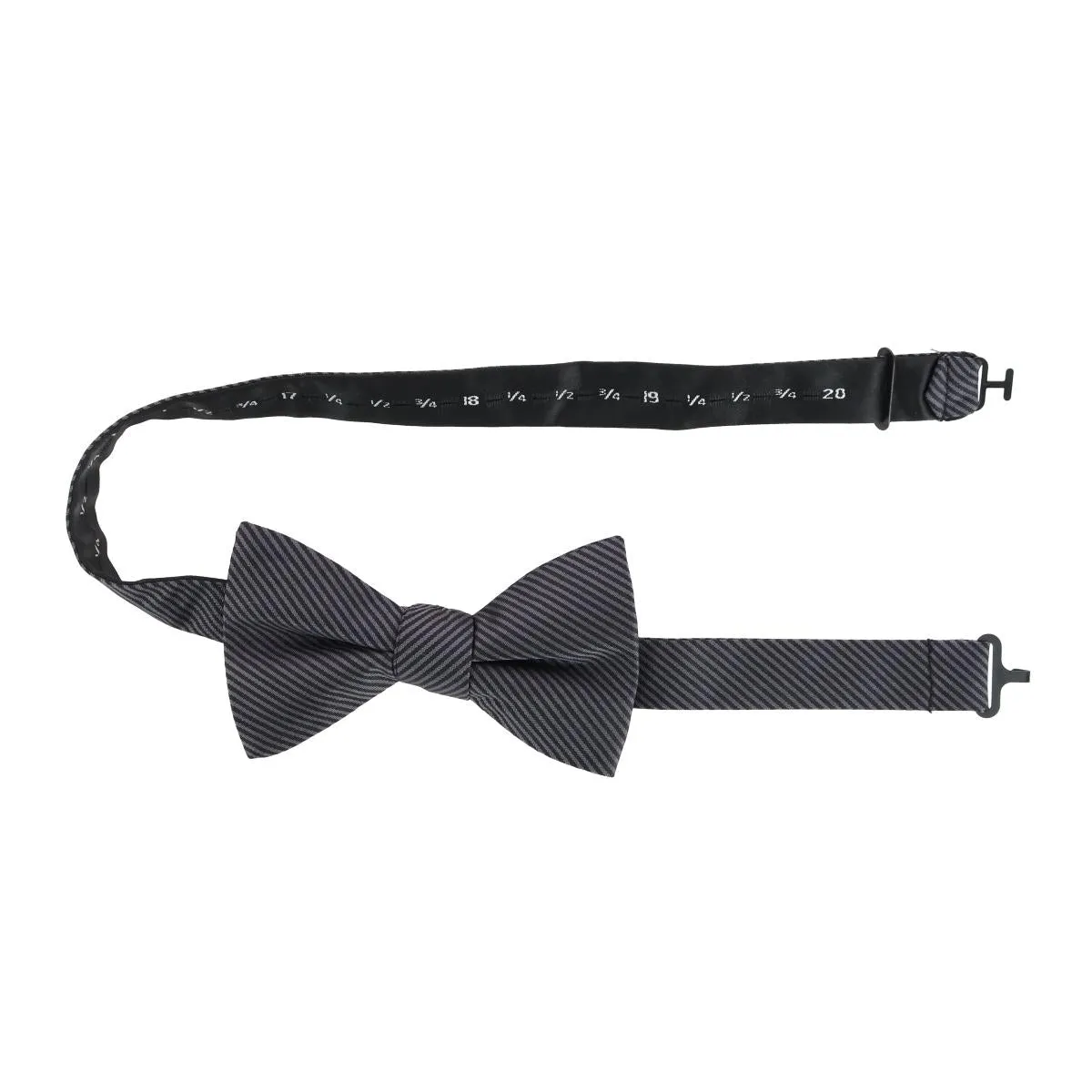 Leyton Diagonal Lined Tone on Tone Silk Bow Tie