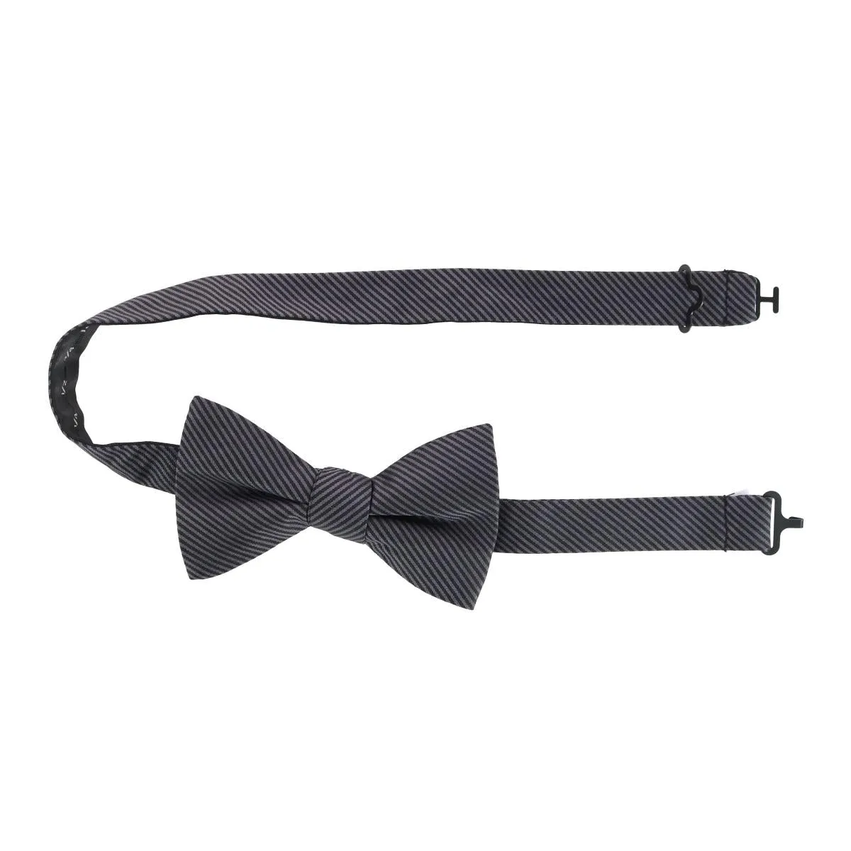 Leyton Diagonal Lined Tone on Tone Silk Bow Tie