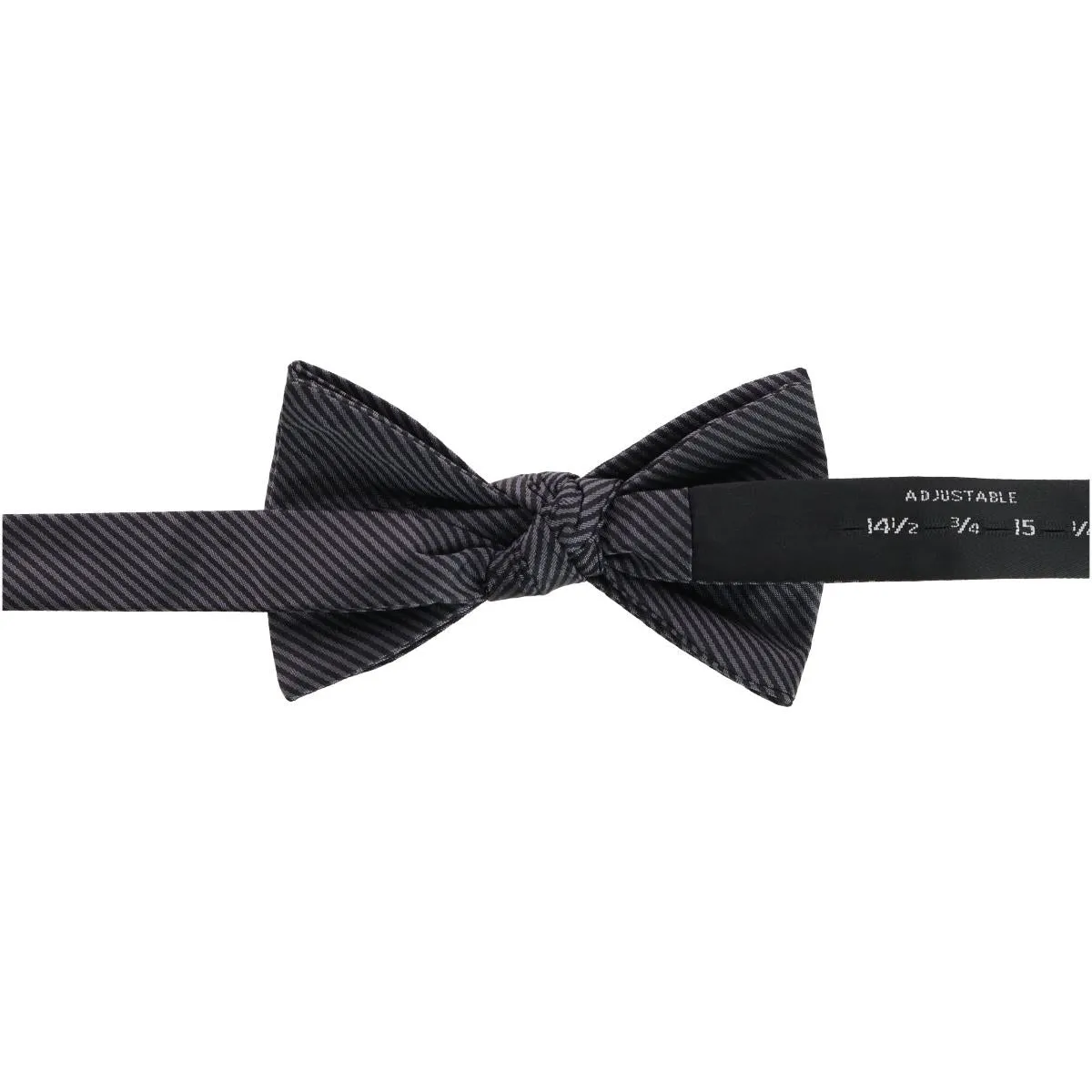 Leyton Diagonal Lined Tone on Tone Silk Bow Tie