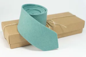 MenLau Sea Green Necktie - Elegant Handmade Tie for Groomsmen & Wedding Proposals