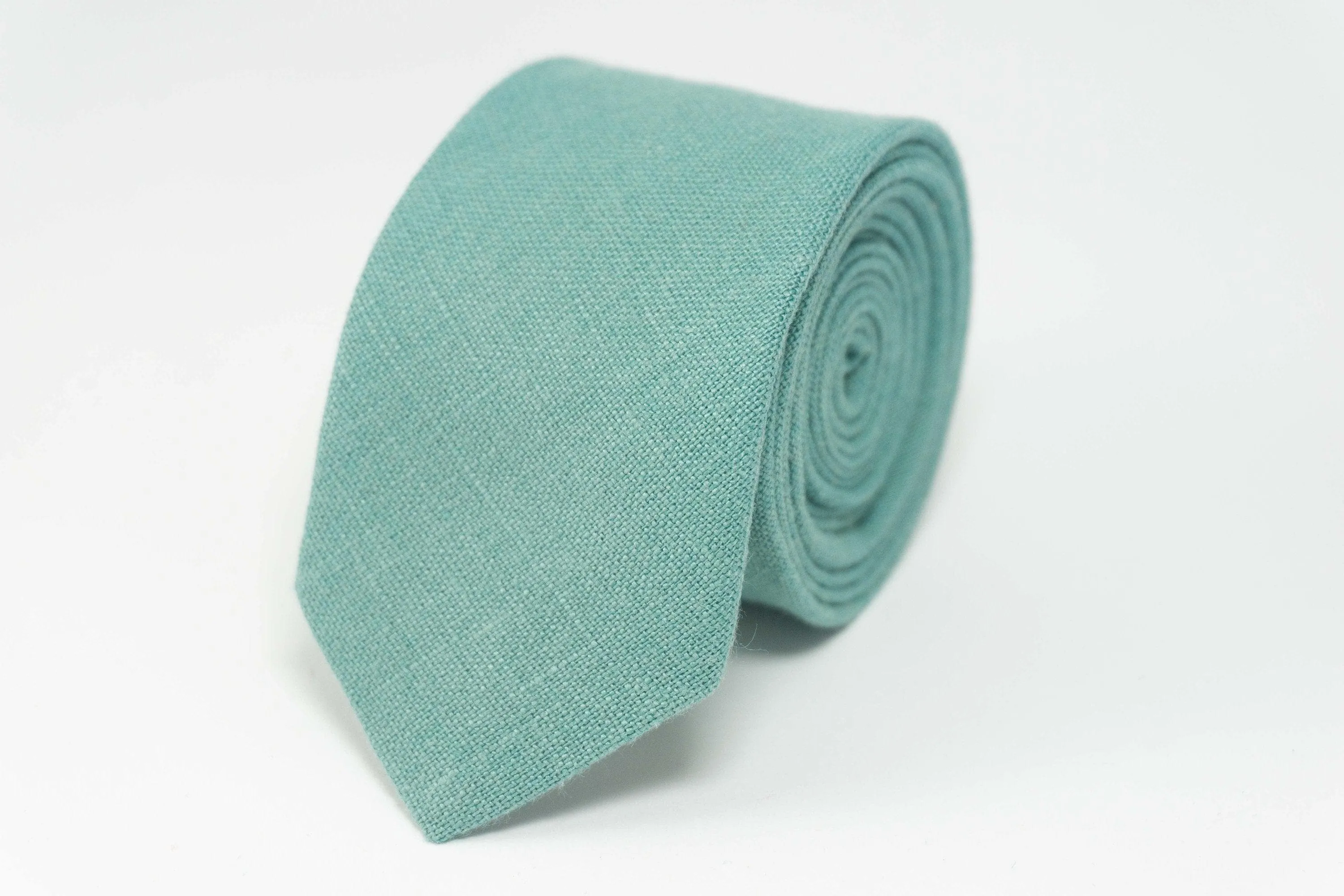 MenLau Sea Green Necktie - Elegant Handmade Tie for Groomsmen & Wedding Proposals