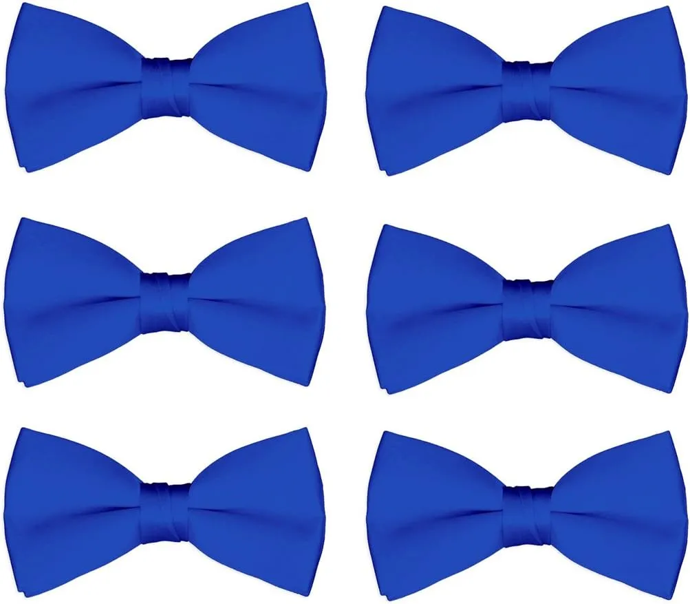Men's Bow Tie Wholesale 6 Pack Wedding Ties Pre-Tied Formal Tuxedo Bowties