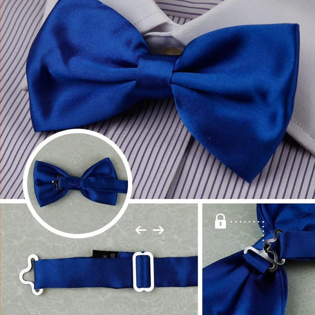 Men's Bow Tie Wholesale 6 Pack Wedding Ties Pre-Tied Formal Tuxedo Bowties
