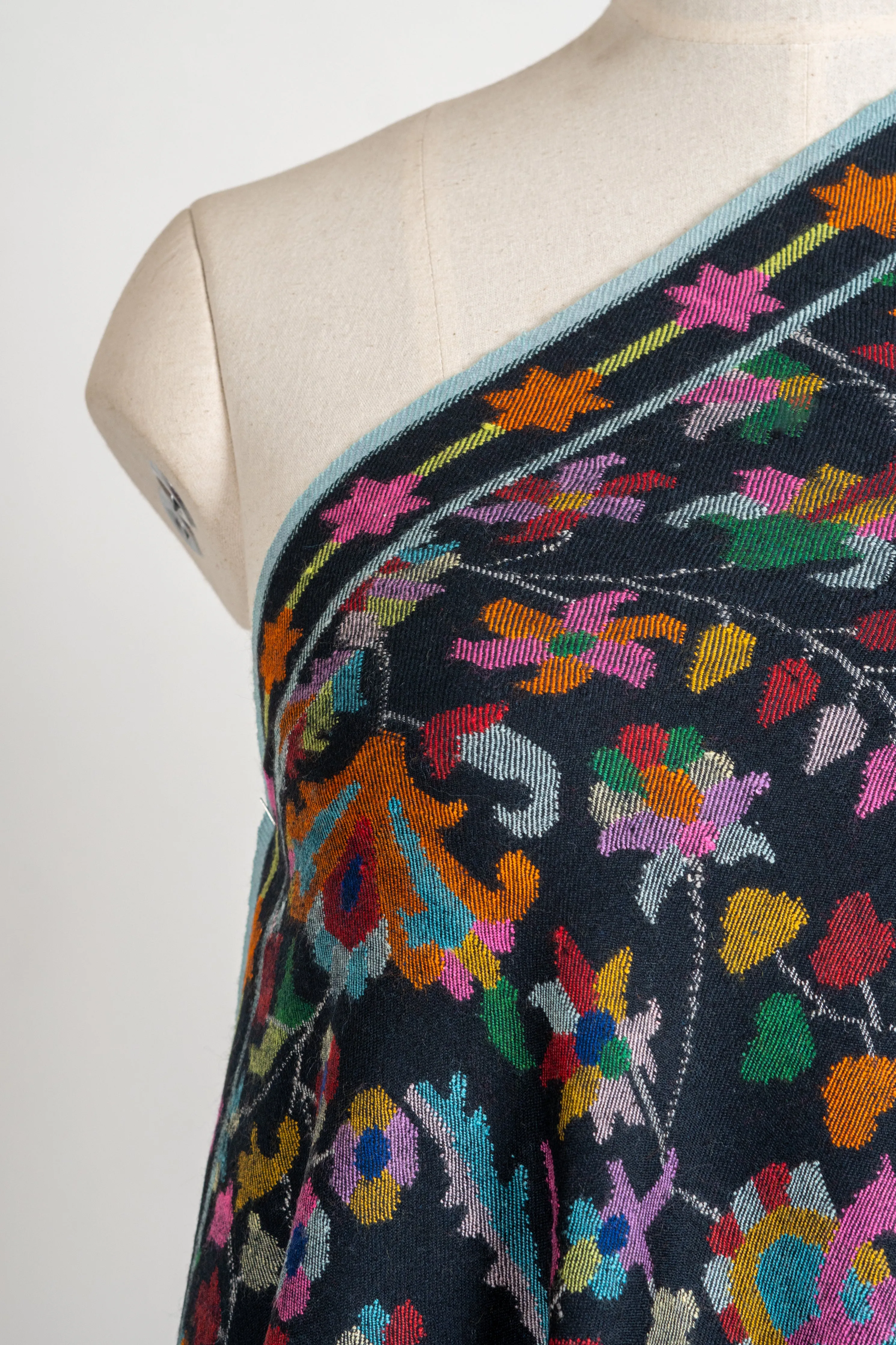 Midnight Garden Pure Pashmina with Kani Floral Splendor