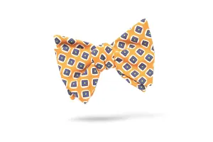 Orange Neat 100% Cotton Bow Tie - Sapporo