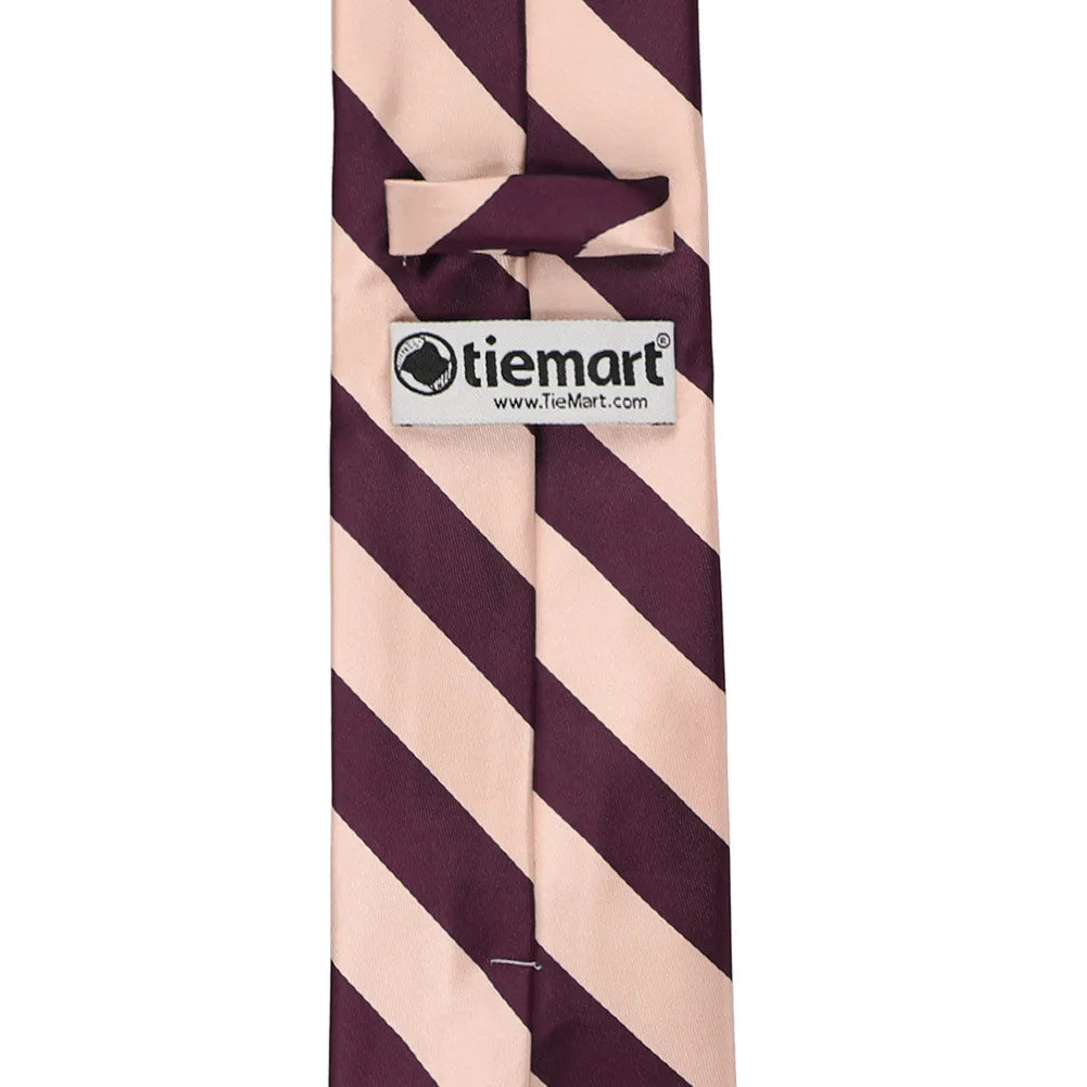 Petal and Wine Striped Tie