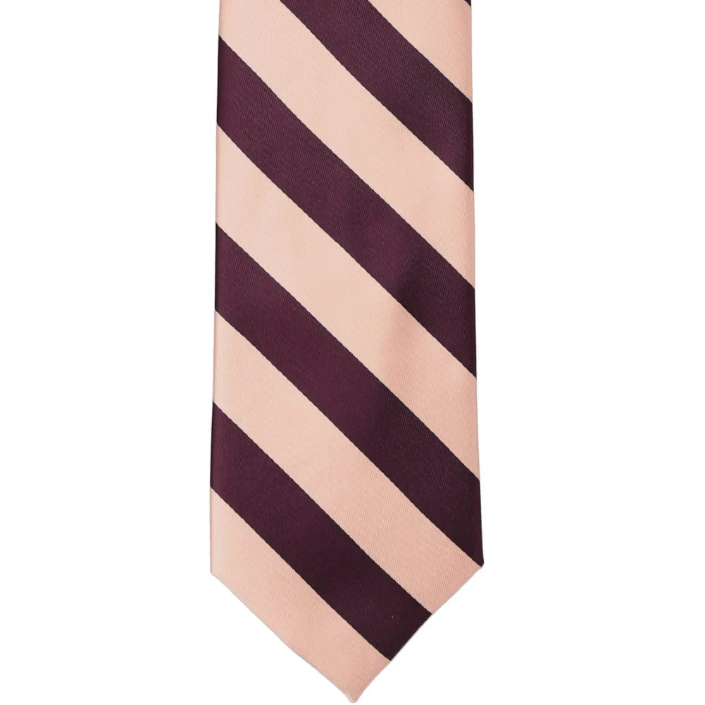 Petal and Wine Striped Tie
