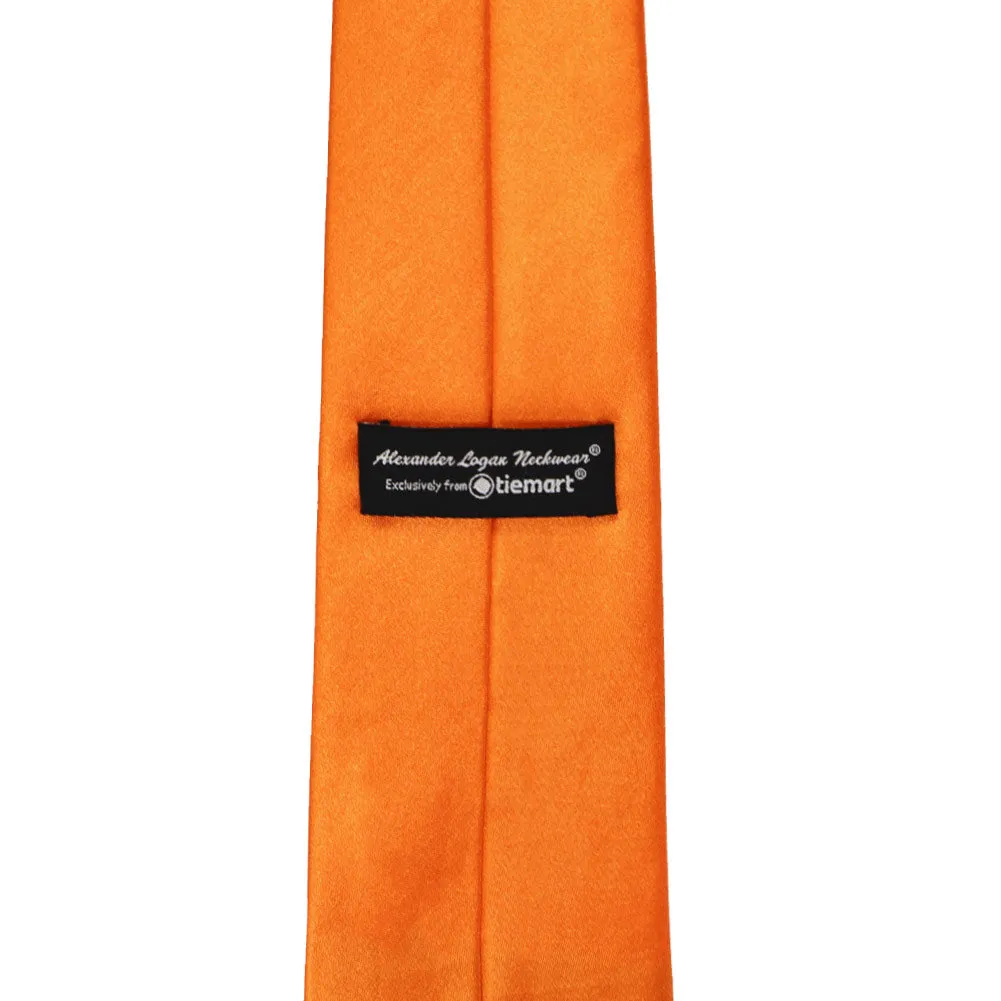 Pumpkin Orange Solid Color Necktie