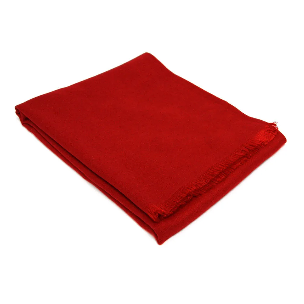 Red Solid Color Winter Scarf