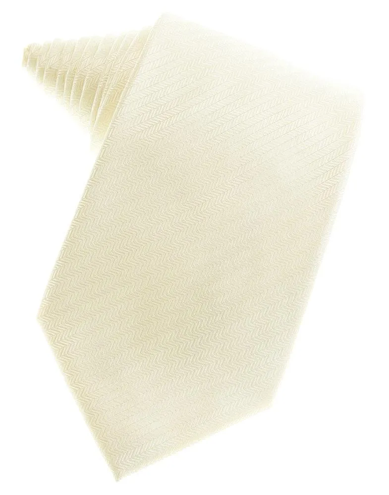 Silver Herringbone Necktie