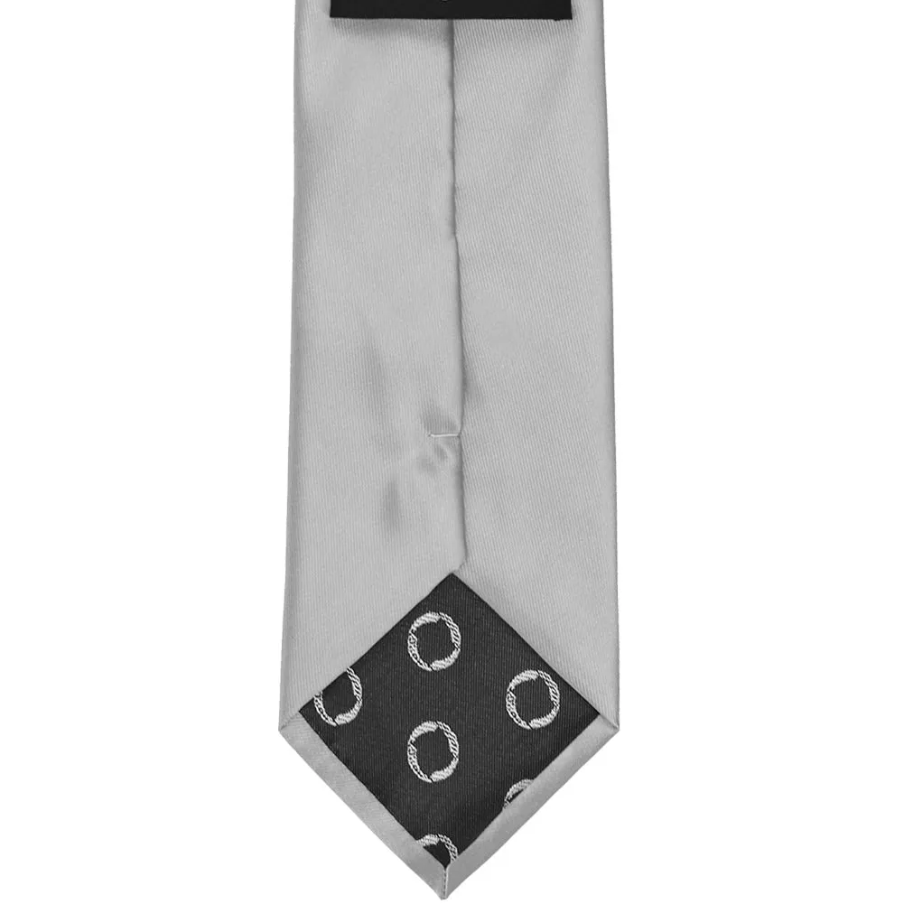 Silver Solid Color Necktie
