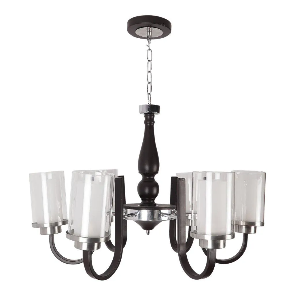 Sliver Brown Metal Chandelier S-106 6LP