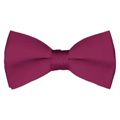 Solid Pre-Tied Raspberry Bow Tie